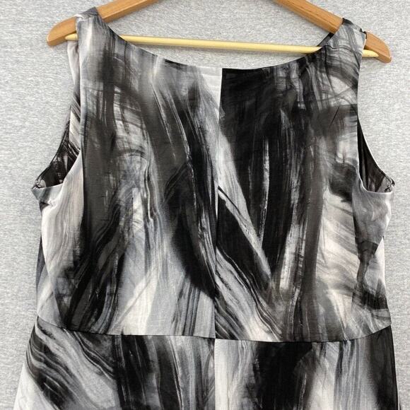 Simply Vera Dress Womens Large Black White Vera Wang Maxi Hi Low Hem Sleeveless - Picture 5 of 11